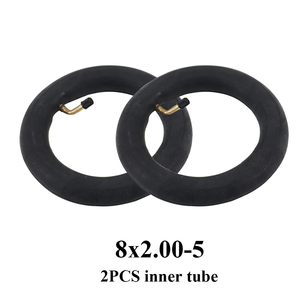

2 шт. 8-дюймовая пневматическая внутренняя трубка 8x-5 8x-5, внутренняя трубка с изогнутым клапаном для электрического скутера, детская тележка, запчасти для мотоцикла