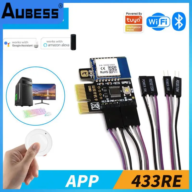 

Tuya Wifi Computer Switch Computer Switch Multi-function Pcie Card With Alexa Google Home Yandex For Pc Destop Computer 433 Rf