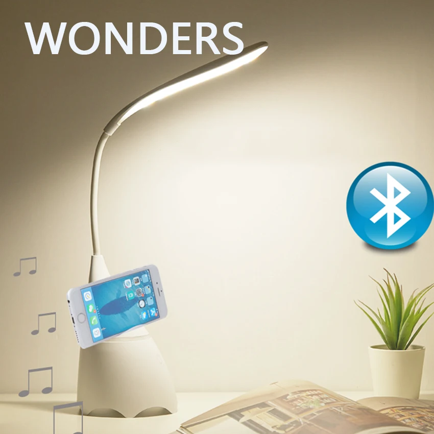 

Modern Smart Bluetooth Desk Lamp LED Eye Protection Dimmable Study Table Lamp Home decors luminaria bedside reading night light