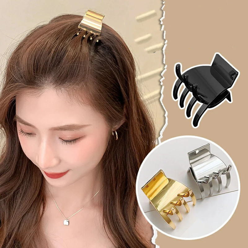

Woman grab clip hair clip Girl ponytail hair clip headpiece metal simple grab clip hair clip black grab clip hair accessories