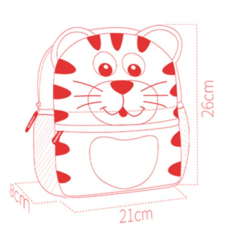 OSLD Kids Animal Pattern Waterproof Schoolbag Kindergarten Students Cartoon Cute Small Bags Baby Boys Girls Cartoon Backpack
