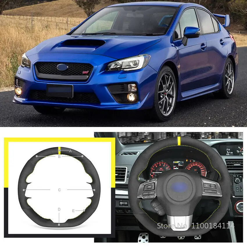 

Желтая нить, черная замша, фототкань для Subaru WRX STI Levorg