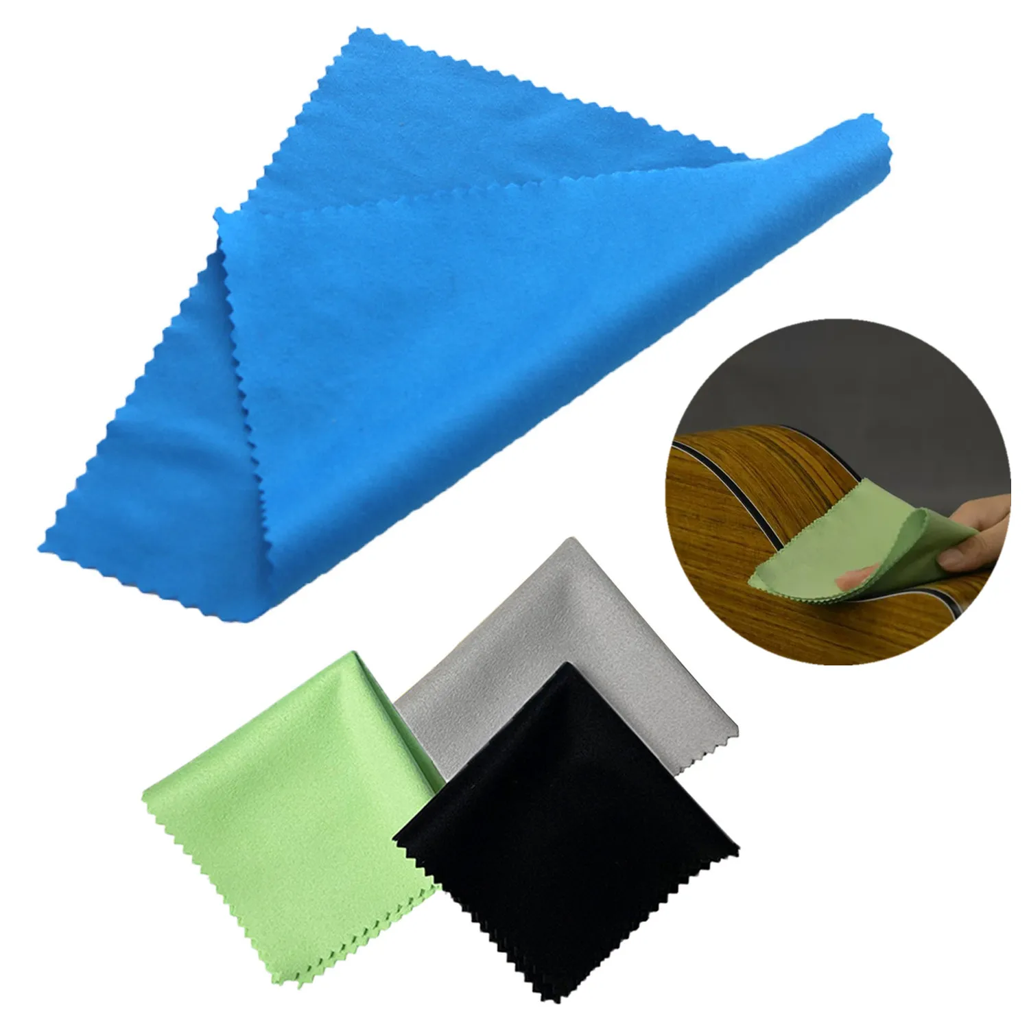 

15x15cm Microfiber Polishing Cleaning Cloth for Guitar Violin Piano Sax ClarinetFlute,Musical Instrument Universal Cleaning Tool