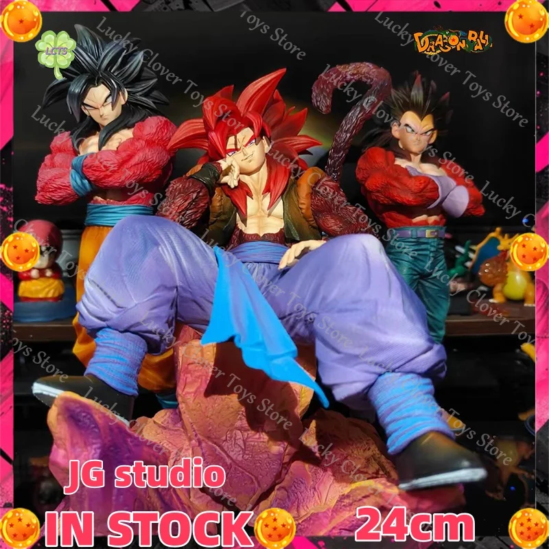 Фото В НАЛИЧИИ: Фигурки JG studio 24 см Dragon Ball Gogeta, фигурки Gogeta ssj4, аниме-фигурки, коллекционные статуэтки из ПВХ, игрушки, подарки. №1