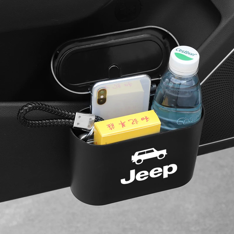 

1Pc Car ABS Trash Bin Hanging Vehicle Garbage Case Storage Box For JEEPs Grand Cherokee WJ WK WK2 KJ KK Compass libertad TJ JK