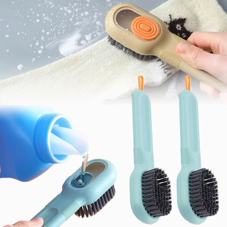 

Cleaning Brush Automatic Liquid Discharge Multifunction Soft Bristled Brush for Shoe Clothes Underwear Household Cleaning Tool