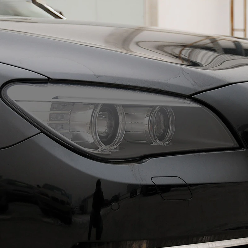 

Car Headlight Protective Film Smoked Black Tint Wrap Vinyl Transparent TPU Sticker For BMW 7 Series F01 F02 F03 F04 2009-2015