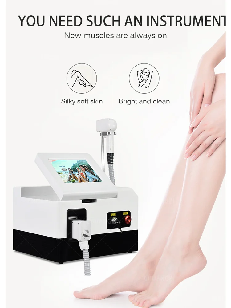 

808 diode portable hair removal machine, professional painless and traceless laser hair removal machine