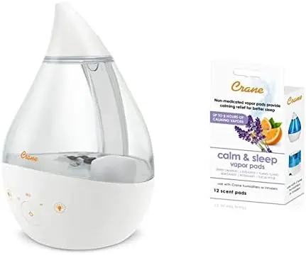 Drop Humidifier, 1 Gallon, Clear & White & Lavender  Vapor P