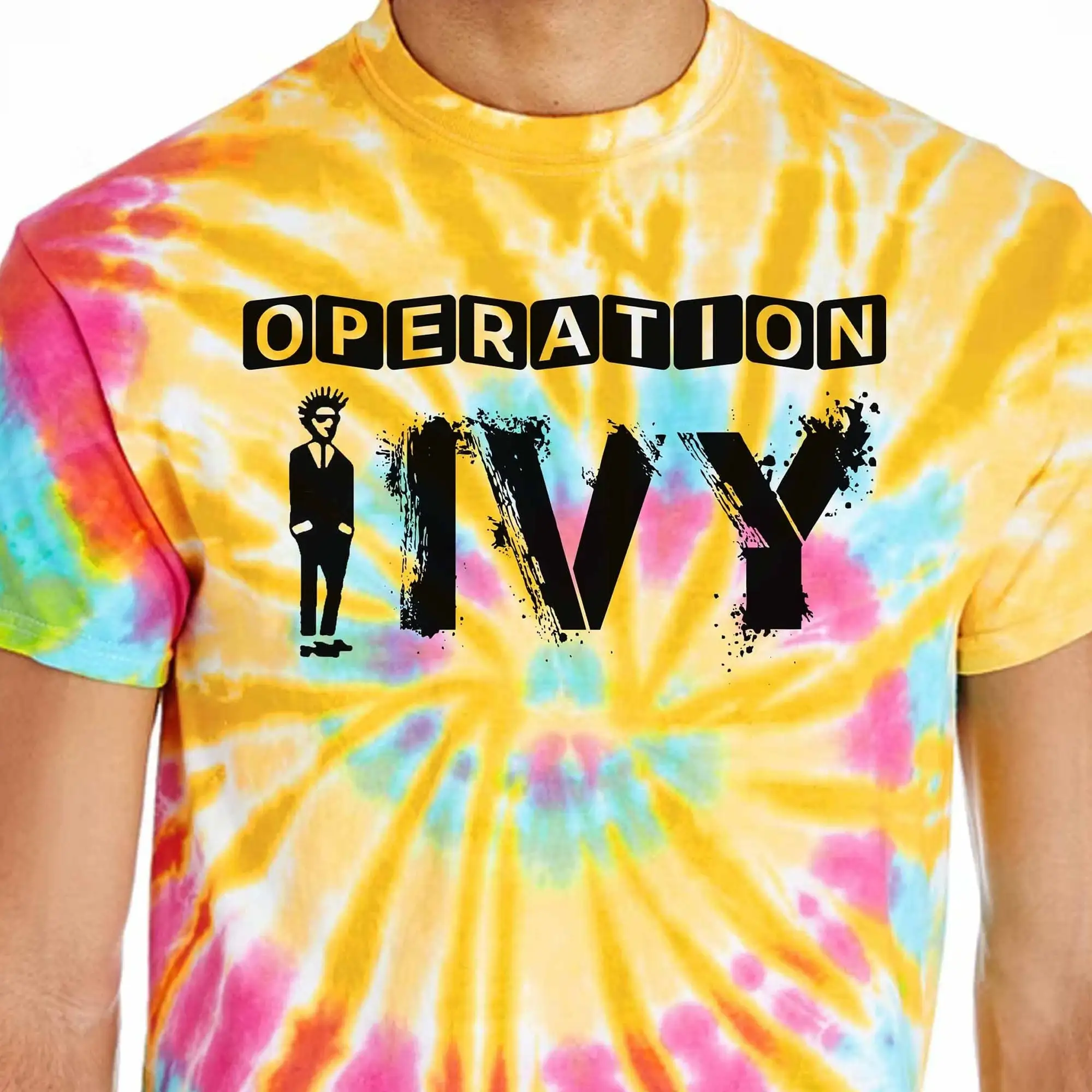 Рубашка Operation Ivy Tie Dye Band в стиле панк веселое крутое ретро