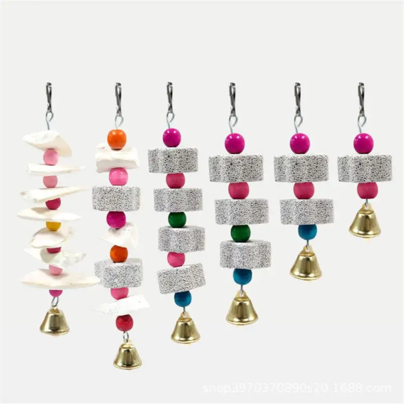 Яркий вулканический камень Millstone игрушка для птиц шлифовальный полный питания