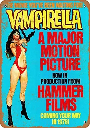 

8 x 12 Metal Sign - 1976 Vampirella Movie - Retro Wall Decor Home Decor Vintage Signs