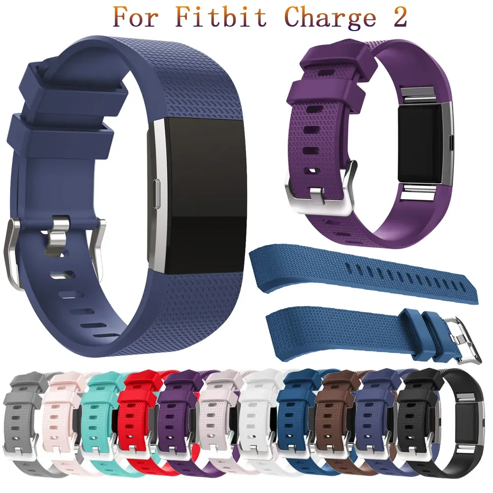 

Soft Silicone Strap for Fitbit Charge 2 Band Smart Accessorie for Fitbit Charge 2 Sport watch Replacement accessories Wristbands