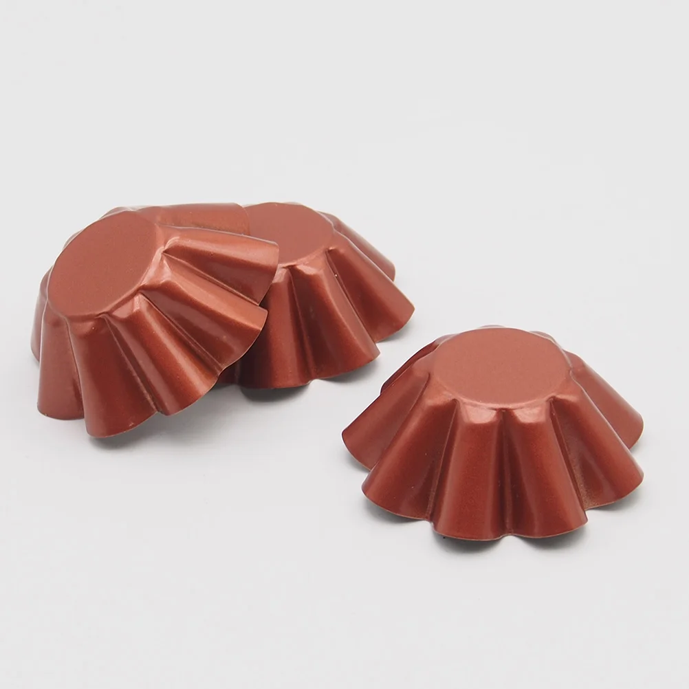 12 шт. золотая металлическая форма для яичного пирога цветка чашка выпечки