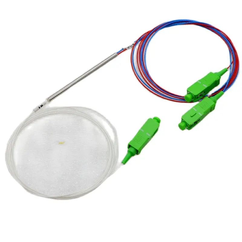 30pcs New Mini Optic Fiber Splitter SC/APC 1x2 Single Mode 0.9mm  5:95,10:90 Fiber Optic Splitter Special Wholesale
