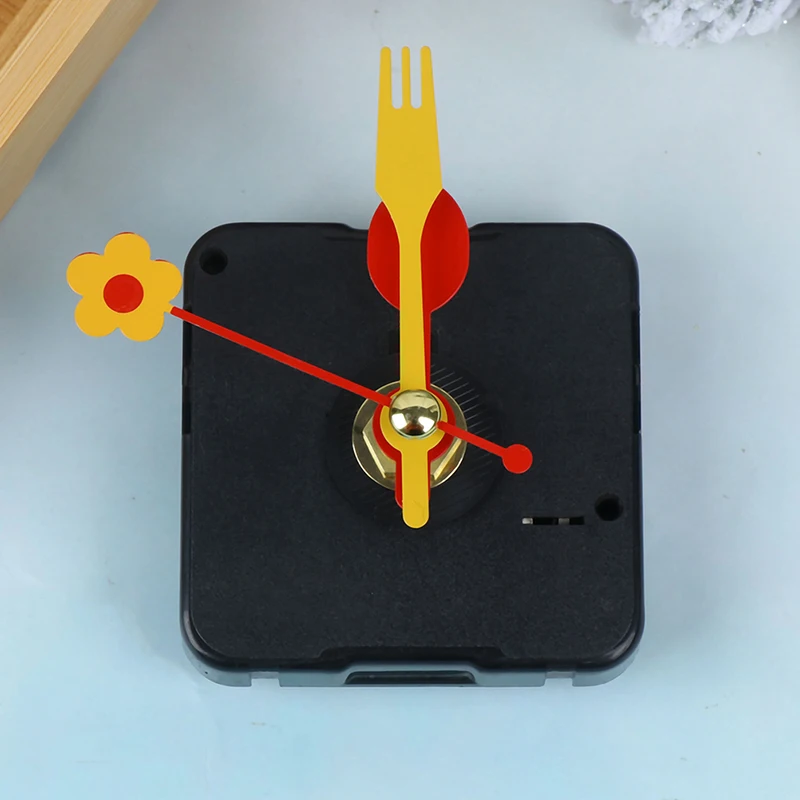 

Cute Quartz Clock Movement Kit Spindle Mechanism Parts Flower Folk Spoon Hands