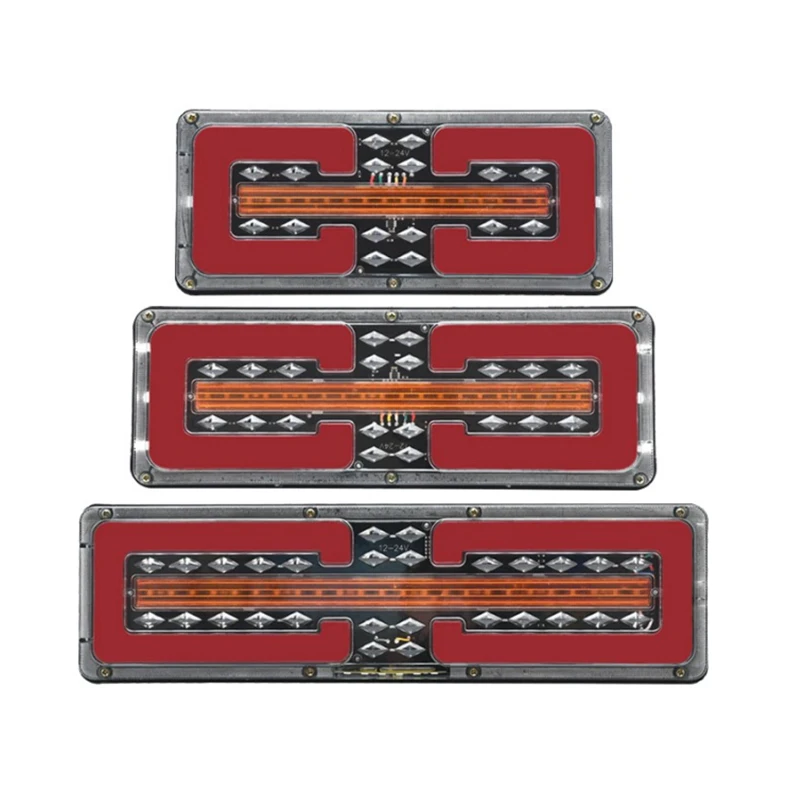 

1Pair 24V Rear LED Light Trailer Sequential Turn Signals Truck Stop Light Reversing Lamp For Lorry Van Tail Lamp