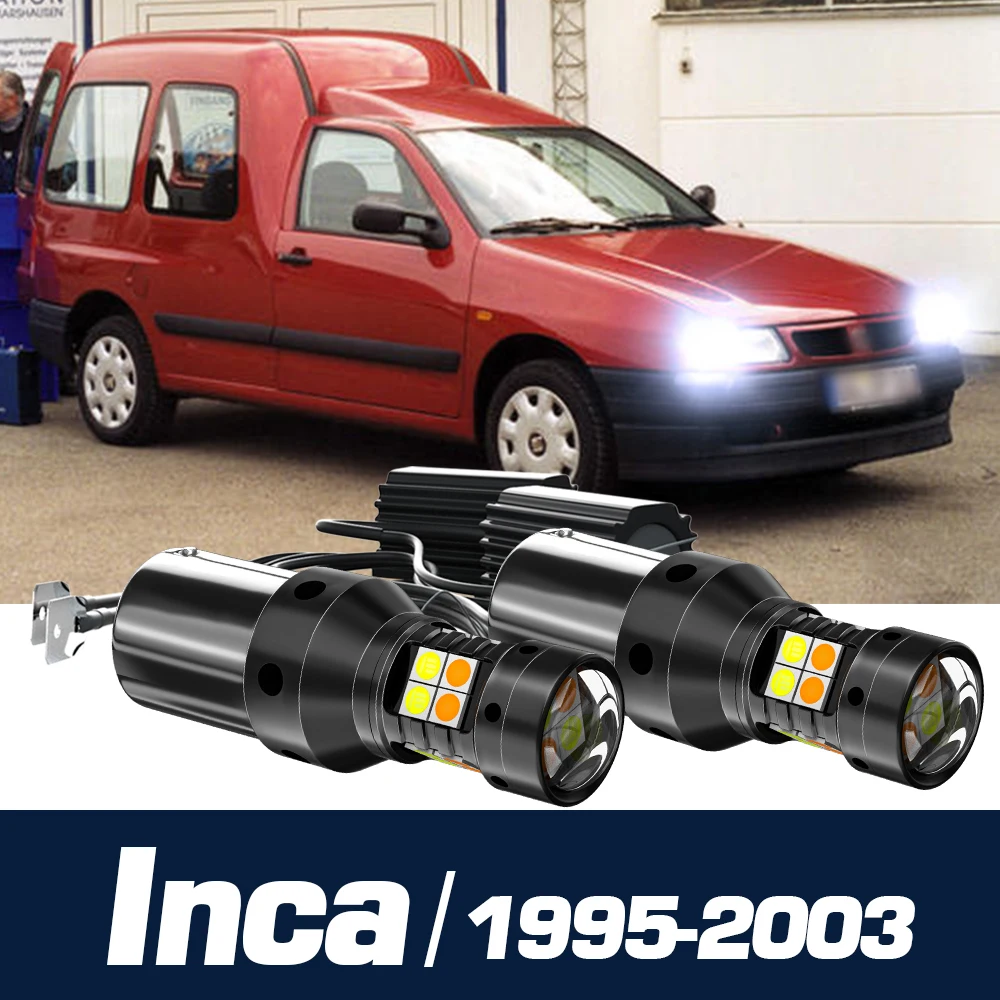 

Двухрежимный сигнал поворота, 2 шт, аксессуары для дневных ходов, ДХО для сиденья Inca 1995-2003 1997 1998 1999 2000 2001 2002