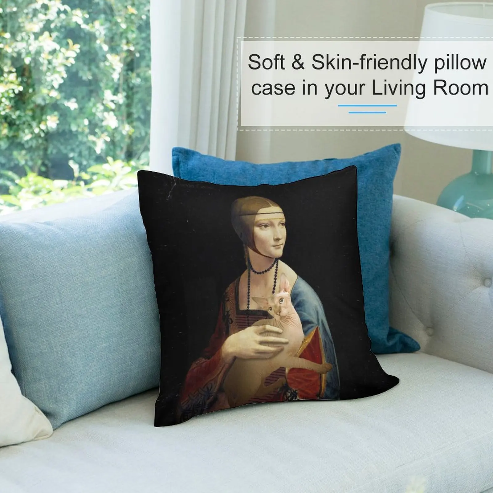 LADY WITH A SPHYNX CAT - поп-ретро-коллаж мавп поп-арт настенное украшение декоративная