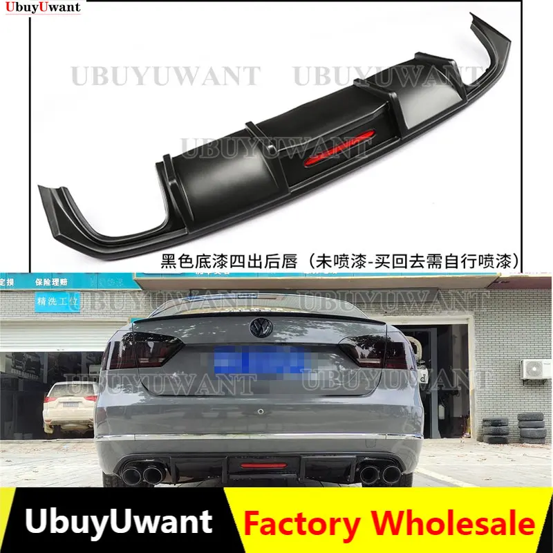 

For Volkswagen Passat B7 USA 2011-2017 Passat NMS Car Rear Bumper Diffuser Spoiler Lip Splitter Rear Bumper Lip Protector Guard