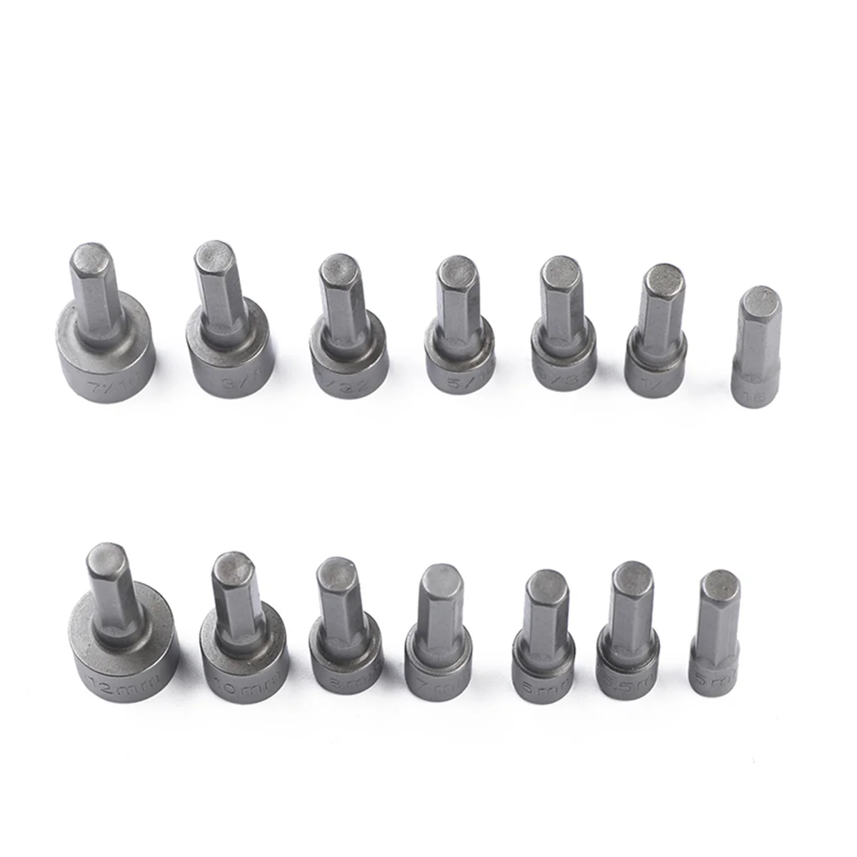 

14 Pcs Imperial Hex Bit Socket Set Drill Bits 1/4 Inch Hex Tool Nut Driver Socket Nut Socket Bit Set