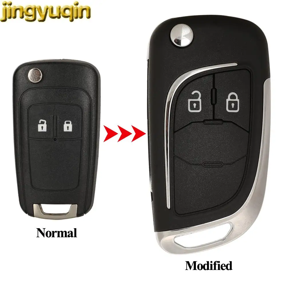 

Jingyuqin Remote Key Modified Fob Shell For Chevrolet Cruze Aveo Camaro Epica Lova Impala Malibu Opel Astra Insignia Mokka Buick