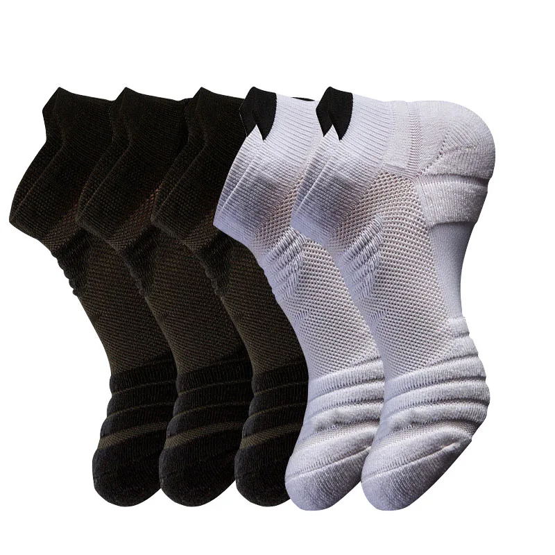 5Pairs/Lot Coolmax Cotton Socks Man Women Sport Running Sock Cycling Riding Bicycle Bike Football Breathable Basketball Sox
