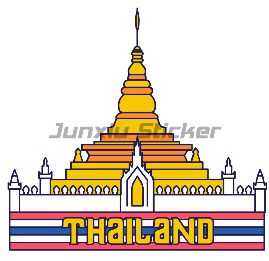 Персонализированные художественные наклейки флаг Таиланда код страны карта