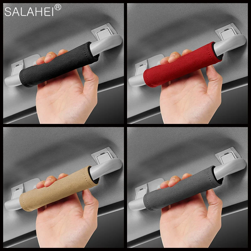 

1PCS Car Logo Roof Handle Cover For Toyota Yaris Corolla Camry Aygo Land Cruiser Prius Rav4 CHR Auto Interior Protect Pull Glove