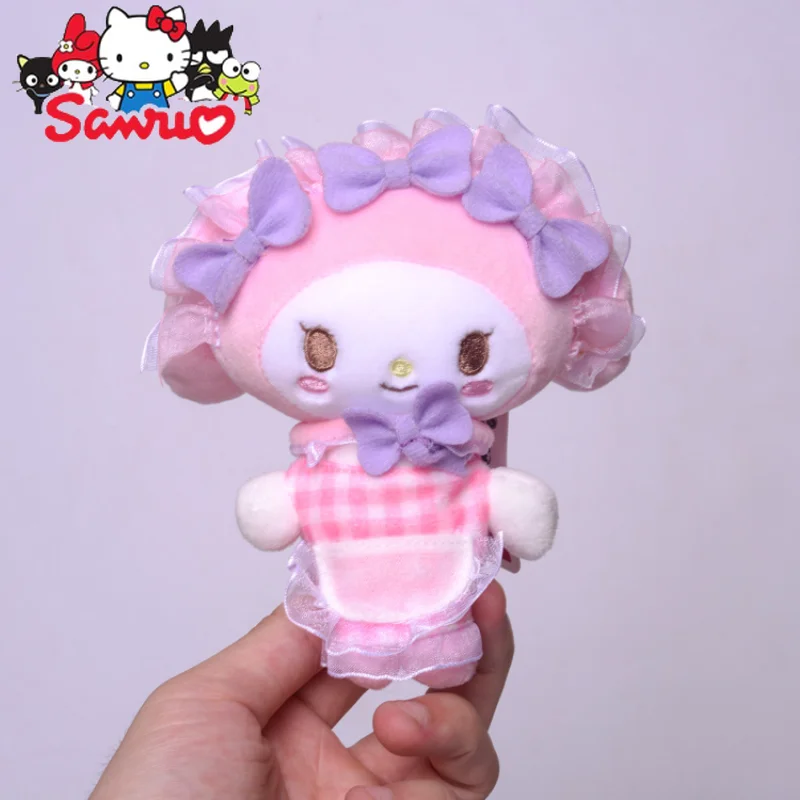 

1Pc Japanese Sanrio Melody Kuromi Maid Comes with Toy Stuffed Pp Cotton Doll Pendant Bag Hanging Ornament Christmas Gift 10cm
