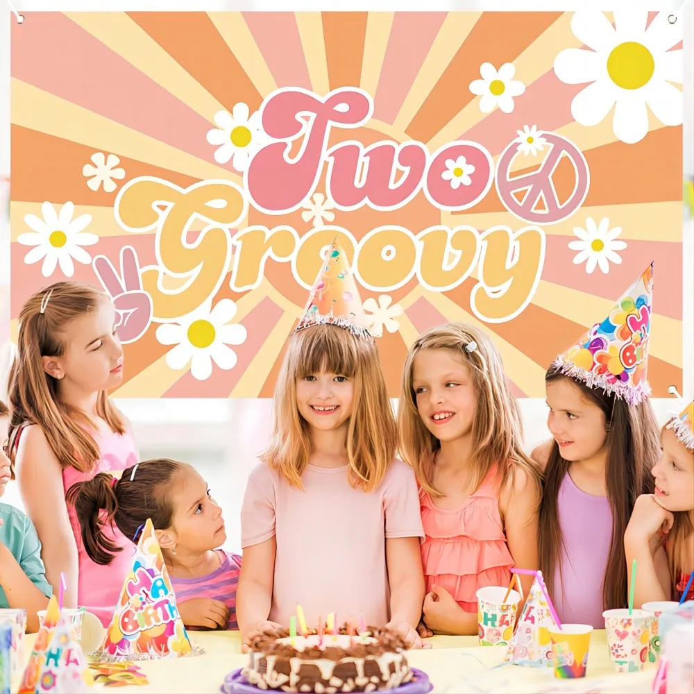 Полиэстеровый баннер для девочек в стиле хиппи реквизит фотобудки на день