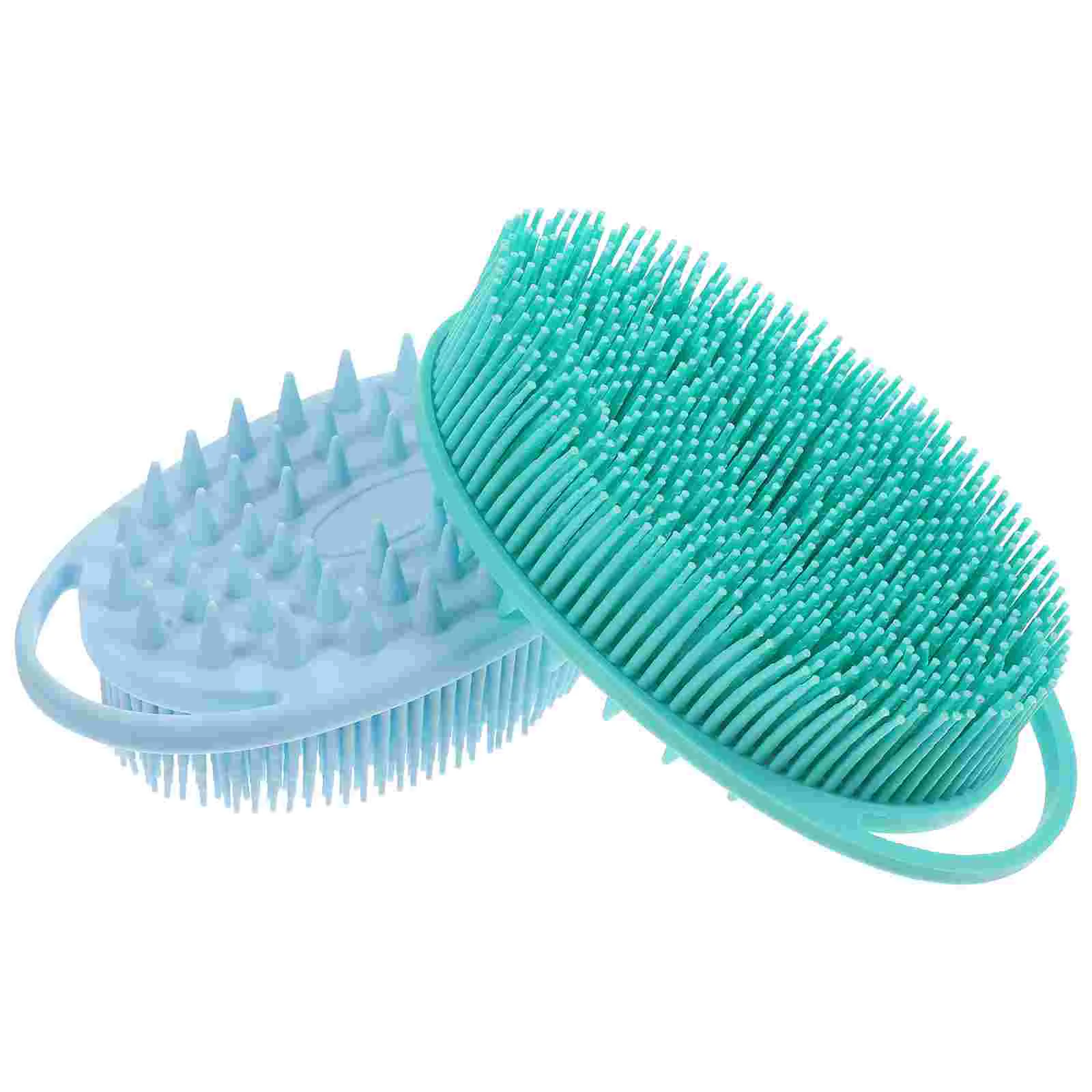 

2 Pcs Exfoliantes Para El Cuerpo Silicone Body Scrub Massage Brush Shower Scrubber Silica Gel Exfoliating Baby Showering