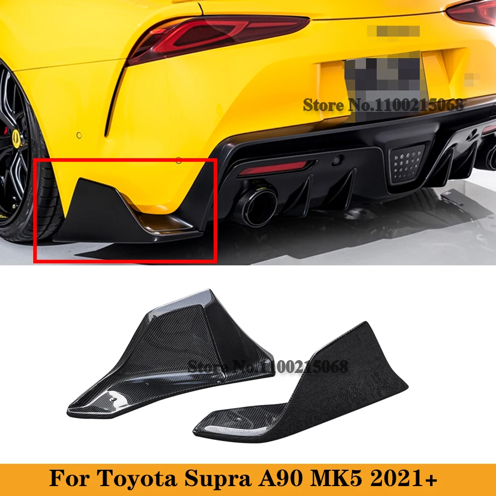 Для Toyota Supra A90 MK5 2021 UP задний диффузор из углеродного волокна боковые разветвители
