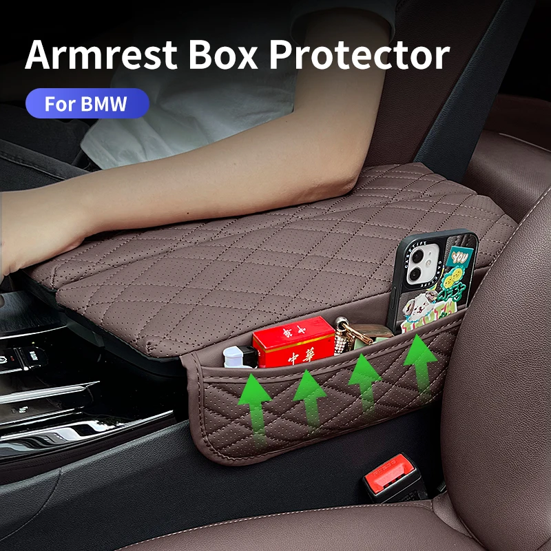 Дышащий автомобильный центральный подлокотник, защитная накладка для BMW G30, G38, G32, 6GT, G11, G12, LHD