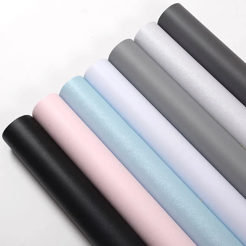 

Solid Matt Vinyl Self Adhesive Wallpaper Waterproof Wall Sticker DIY Living Room Kitchen Contact Paper Home Decor