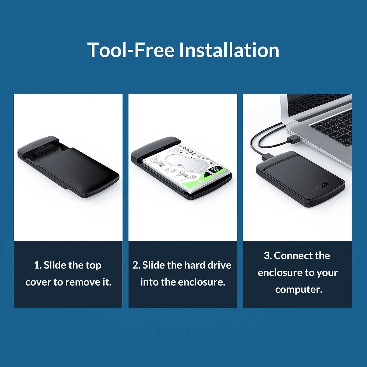 ORICO SATA к USB 3 0 Корпус жесткого диска 2 5 дюйма внешний жесткий диск чехол для 7-9 мм SSD