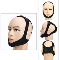 2pcs anti snoring headband chin strap belt stop snoring sleep apnea jaw care triangle sleeping support mask snore belt for man