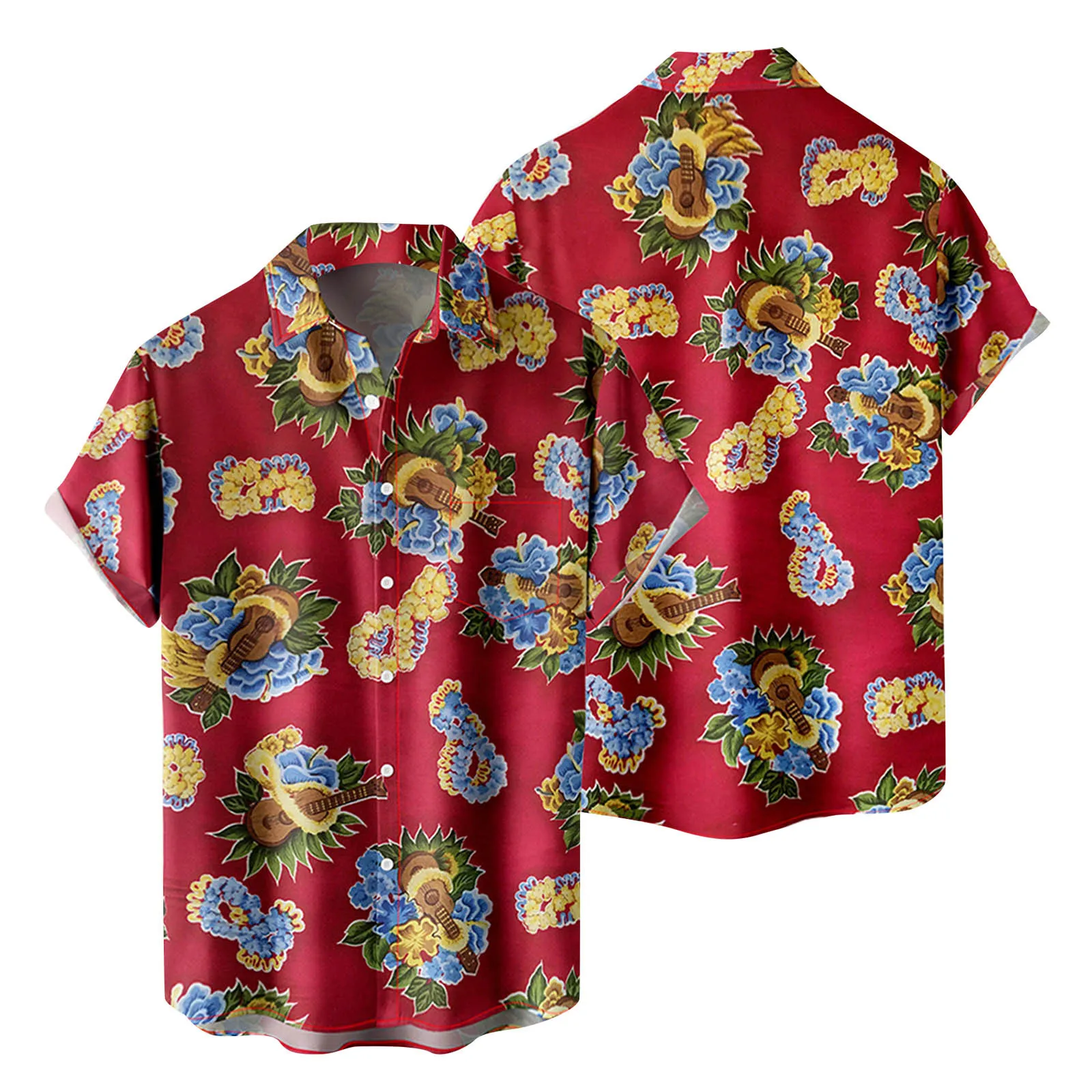 

Mens Zip Shirt Short Sleeve Mens Fashion And Leisure 3D Digital Printing Buckle Lapel Short Sleeve Shirt Top Mens Pocket Tee