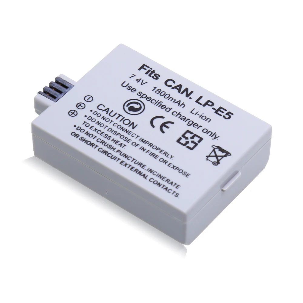 

1 Pcs 1500mAh LP-E5 LPE5 LP E5 Battery For Canon EOS Rebel XS Rebel T1i Rebel XSi 1000D 500D 450D Kiss X3 Kiss X2 Kiss F Camera
