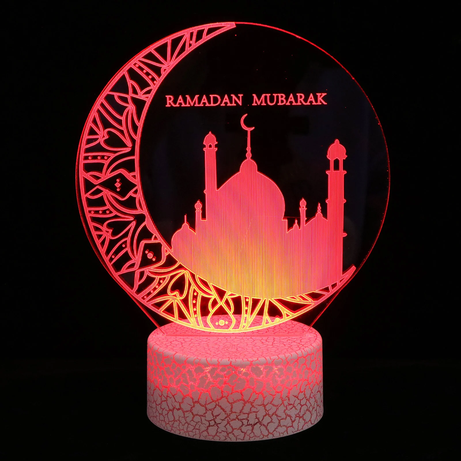 

1 Set of Eid Mubarak Beautiful LED Lamp Table Lamp Creative Desk Lamp Decor