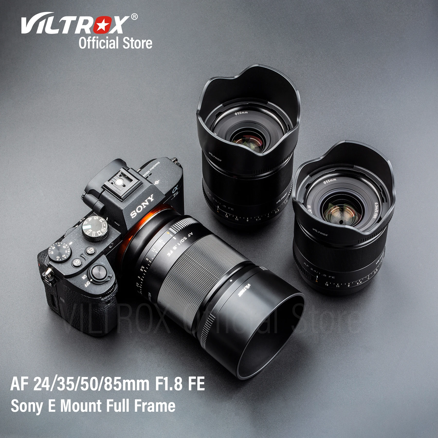 Viltrox 24 мм 35 50 85 F1.8 24mm 35mm 50mm 85mm Sony E Camera Lens AF Автофокус полная Рамка Прайм Большая