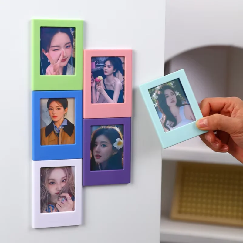 Фото Набор из 10 магнитных фоторамок Instax Mini |   Магнитный держатель для карточек на холодильник в стиле Ins, креативный, милый, для моментальных фото 3 дюйма №1