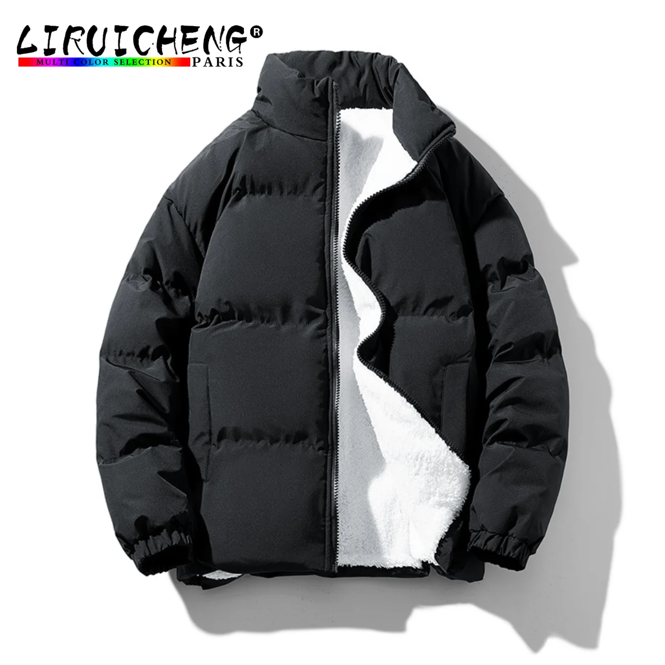 

2023 Jackets Men Outdoor Casual New Loose Large Size Allmatch Top Windproof Lamb Fleece Thickened Bread Padded Jacket Clothing
