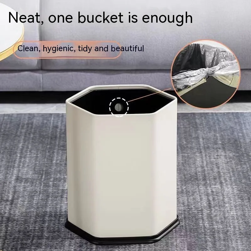 Мусорная корзина из нержавеющей стали простой двухслойный бытовой креативный