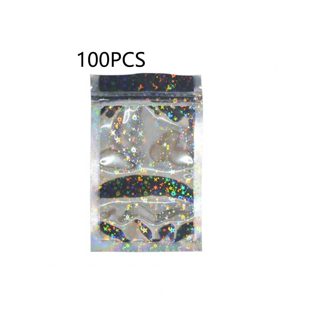 

Прочный пакет для закусок, пыленепроницаемый голограммный пакет на молнии, двухсторонний голографический мини-пакет для упаковки, хорошего уплотнения