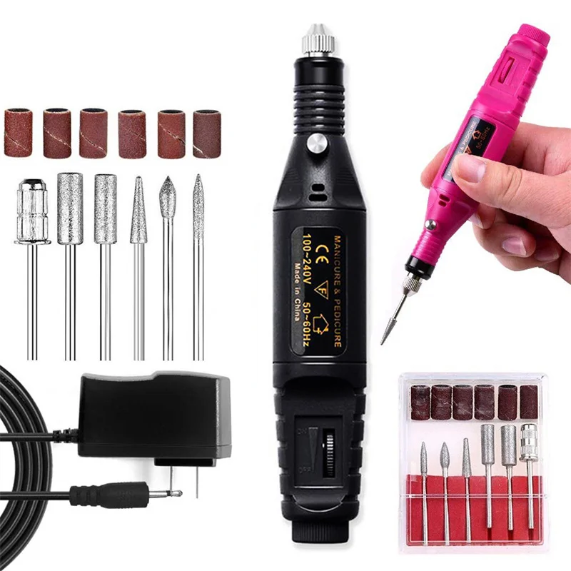 Professional Electric Nail Drill Machine Nail Files Pen Pedicure With Bits Milling Gel Polish Remover Nail Art Manicure 20000RPM
