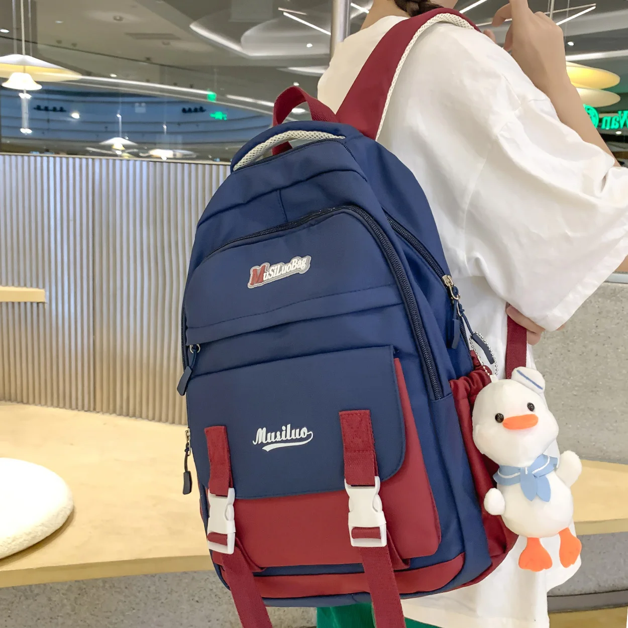 

Классный вместительный женский рюкзак для ноутбука, Студенческая модная нейлоновая сумка для учебников для девушек, модный дорожный ранец