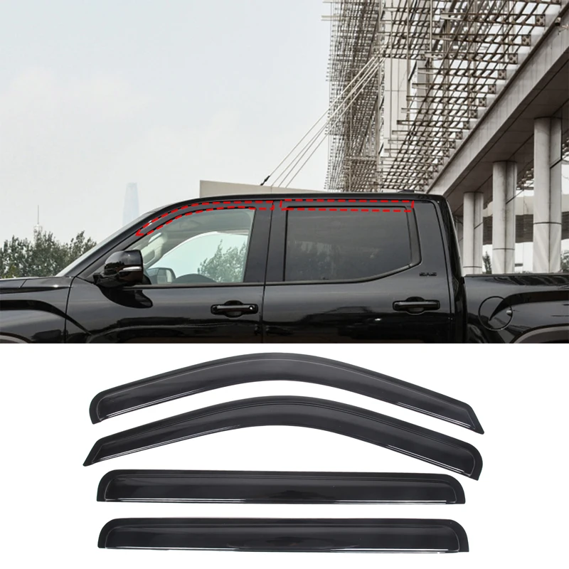 

Козырек для Toyota Tundra 2022 2023 черный из АБС-пластика