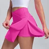 Women Pleated Tennis Skirt with Pockets Shorts Athletic Skirts Crossover High Waisted Athletic Golf Skorts Workout Sports Skirts 6