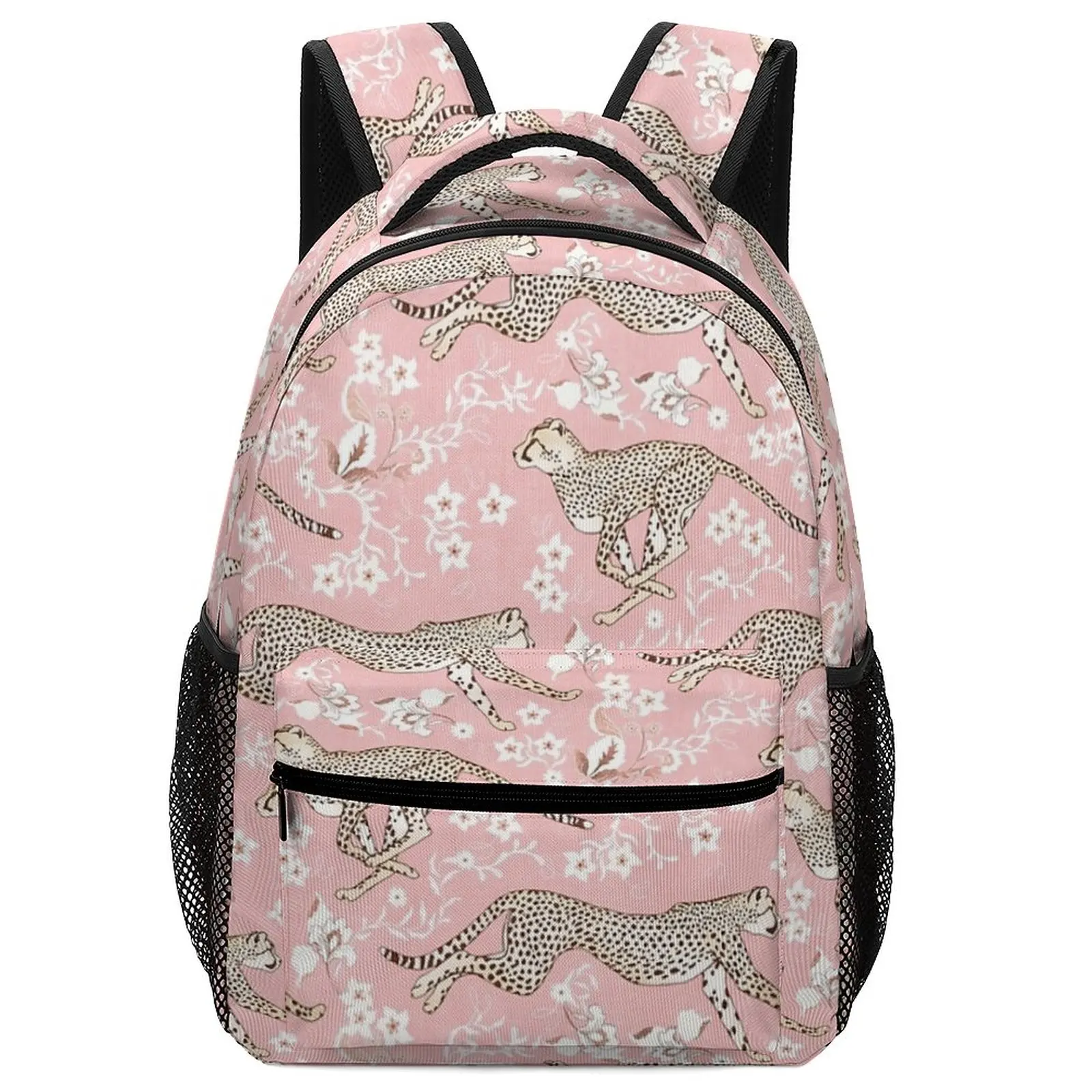 New Cheetah Chintz - Cotton Candy Pink Backpack For Kids for Children Kids Women Art  School Bag Korean Backpacks Simple